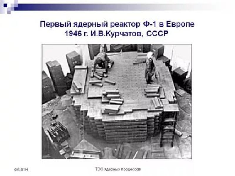 1946 году в советском союзе был построен первый ядерный реактор руководителем этого проекта был