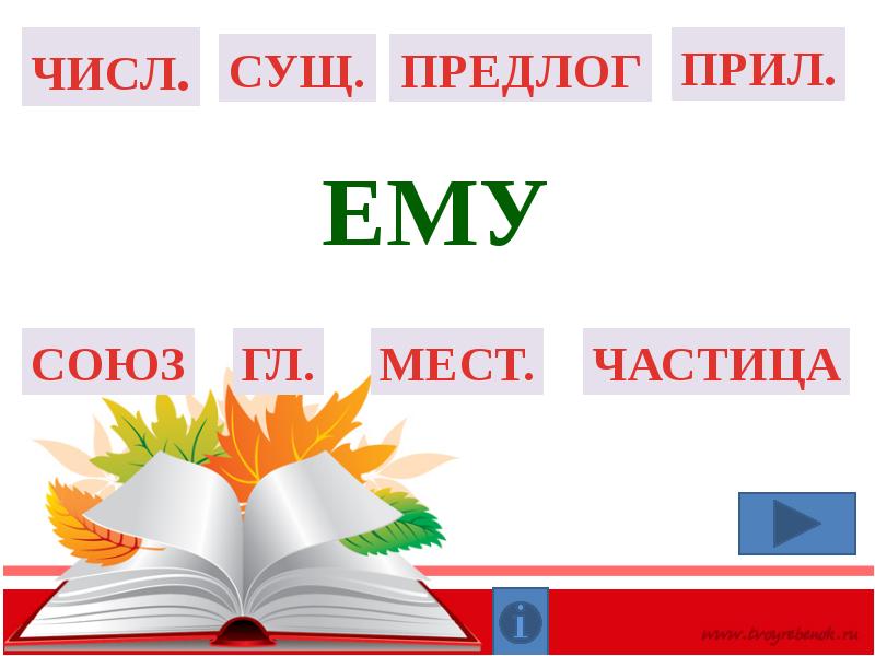 Тренажер части речи. Предлог+прил+сущ. Союзы и частицы сущ гл прил. Сущ. Гл. Числ. 6 Класс.