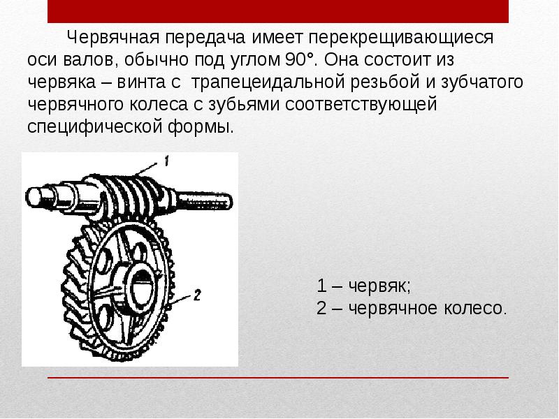 Червячные передачи презентация