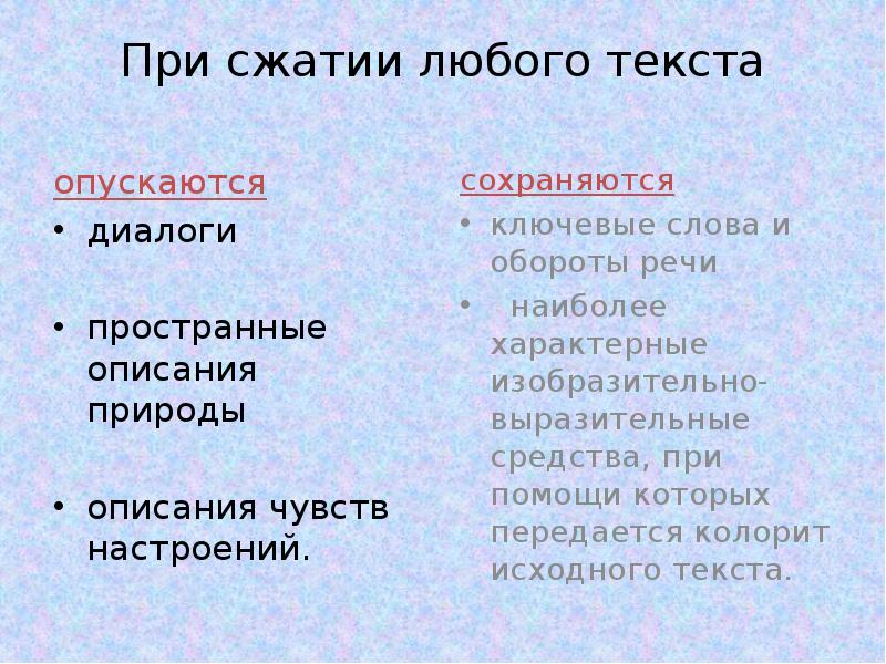 Пространные описания. Пространные описания