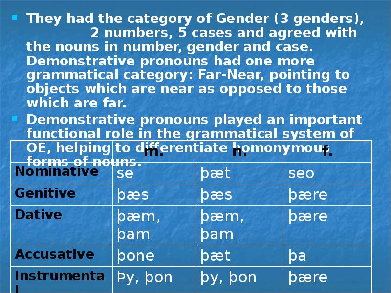 They had the category of Gender (3 genders),   
