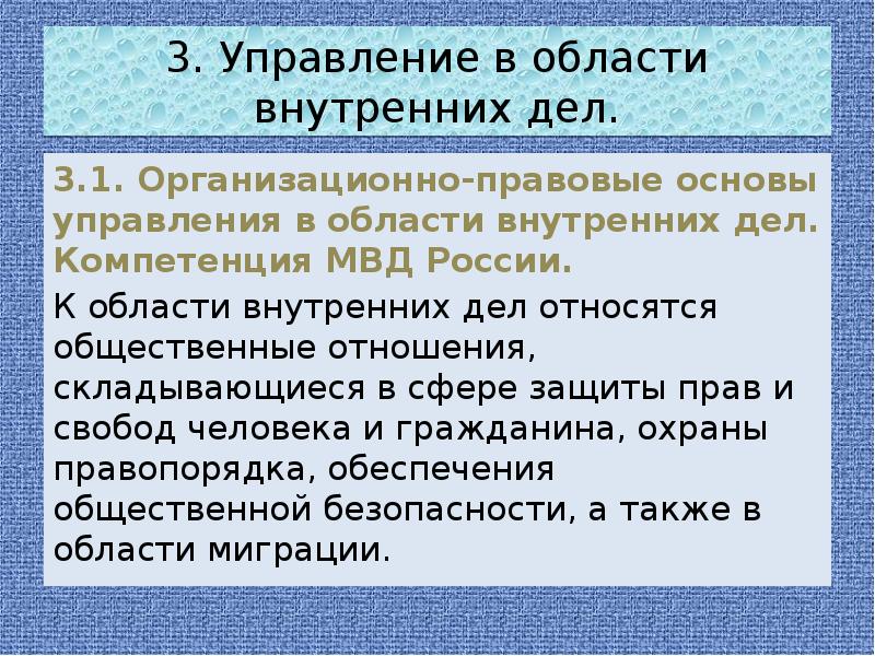 Государственное управление в области внутренних дел презентация