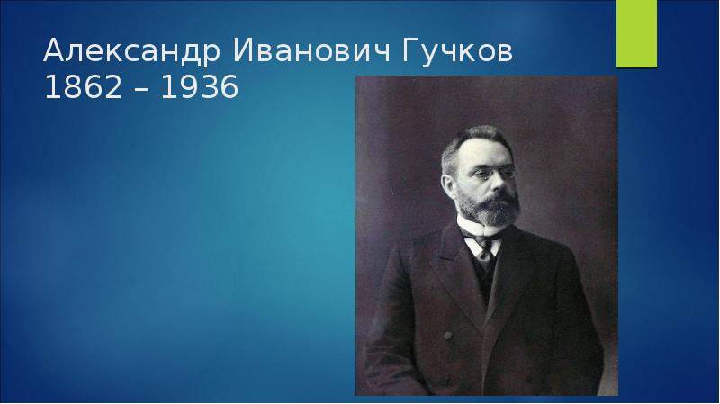 Гучков александр иванович презентация