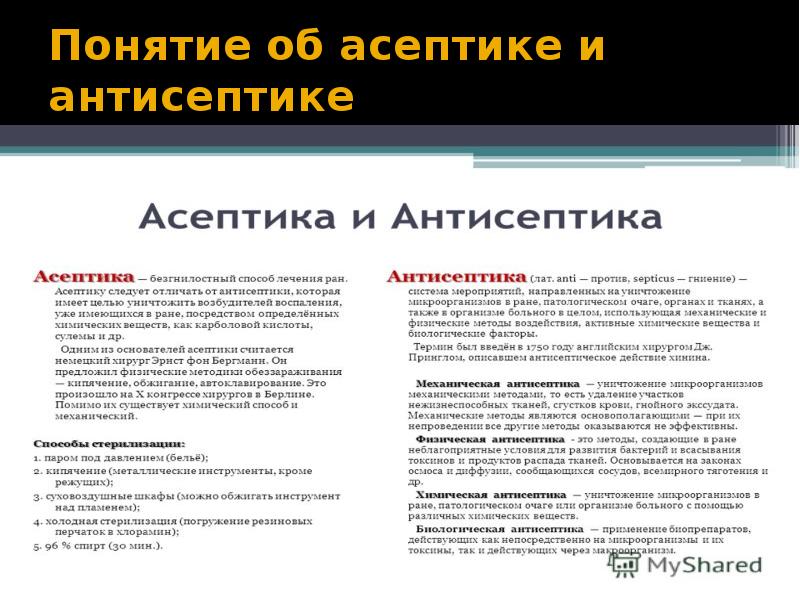 Асептика антисептика виды понятия. Асептика и антисептика таблица. Асептика и антисептика цели. Понятие асептики и антисептики. Асептика методы стерилизации.