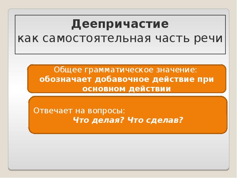 Деепричастие 10 класс презентация