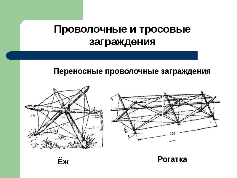 Устройство и преодоление инженерных заграждений план конспект