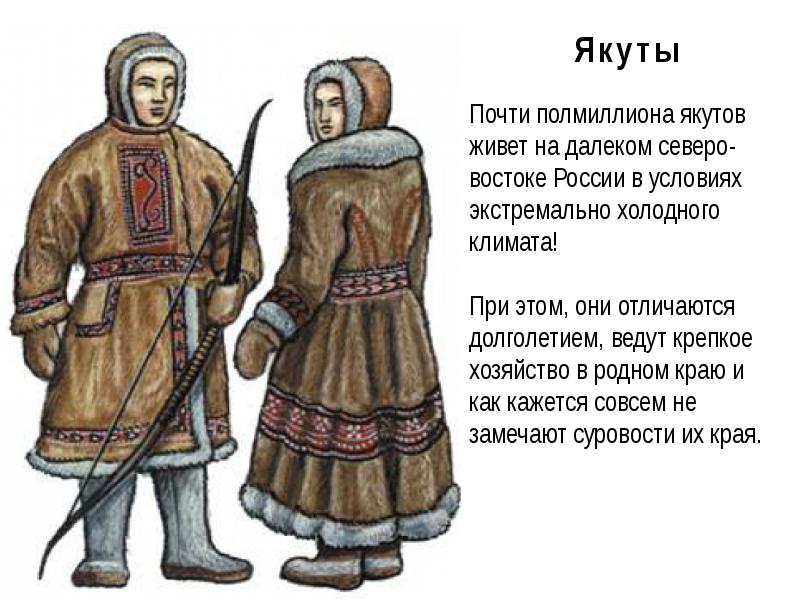 Рисунок национальной одежды якутов