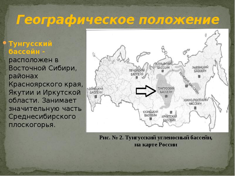 Угольные бассейны россии презентация