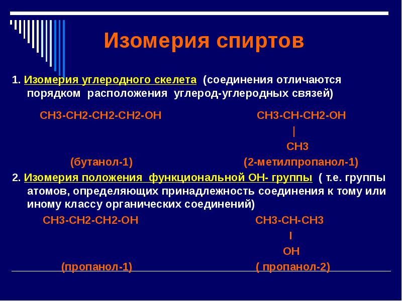 Презентация по теме спирты