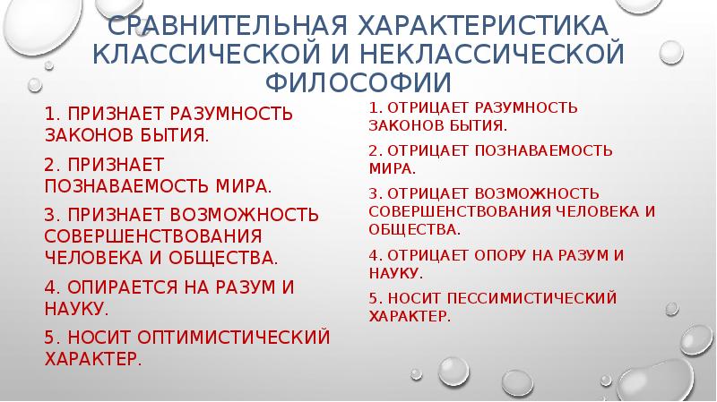 Сравнительная наука. Философия ХХ века. Классическая и неклассическая философия. Сравнительный анализ классической и современной философии. Сравнение философии классической и неоклассической. Характеристика неклассической философии.