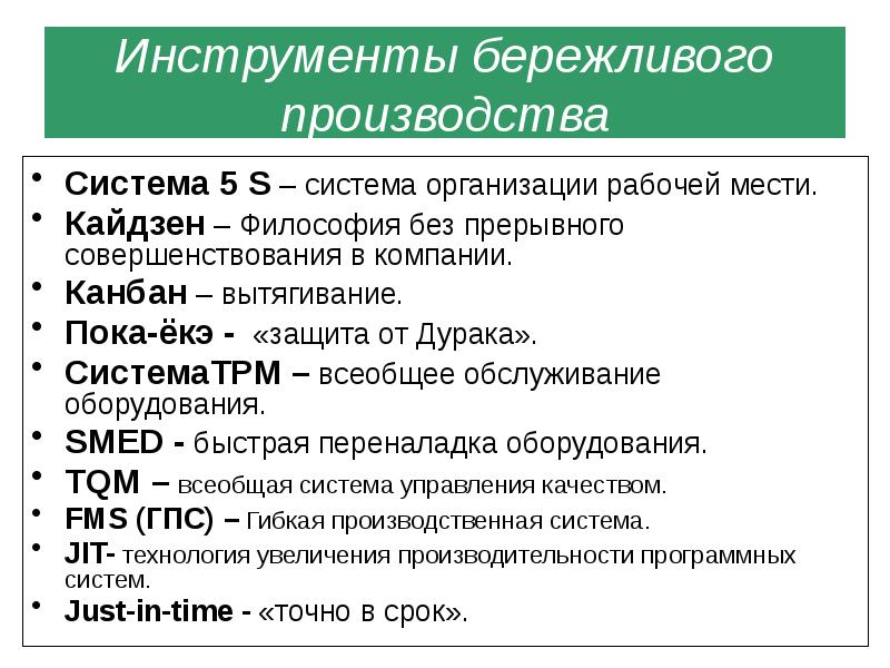 Философия бережливого производства презентация