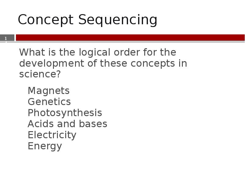 Concept Sequencing