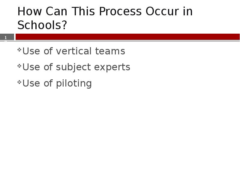 How Can This Process Occur in Schools?