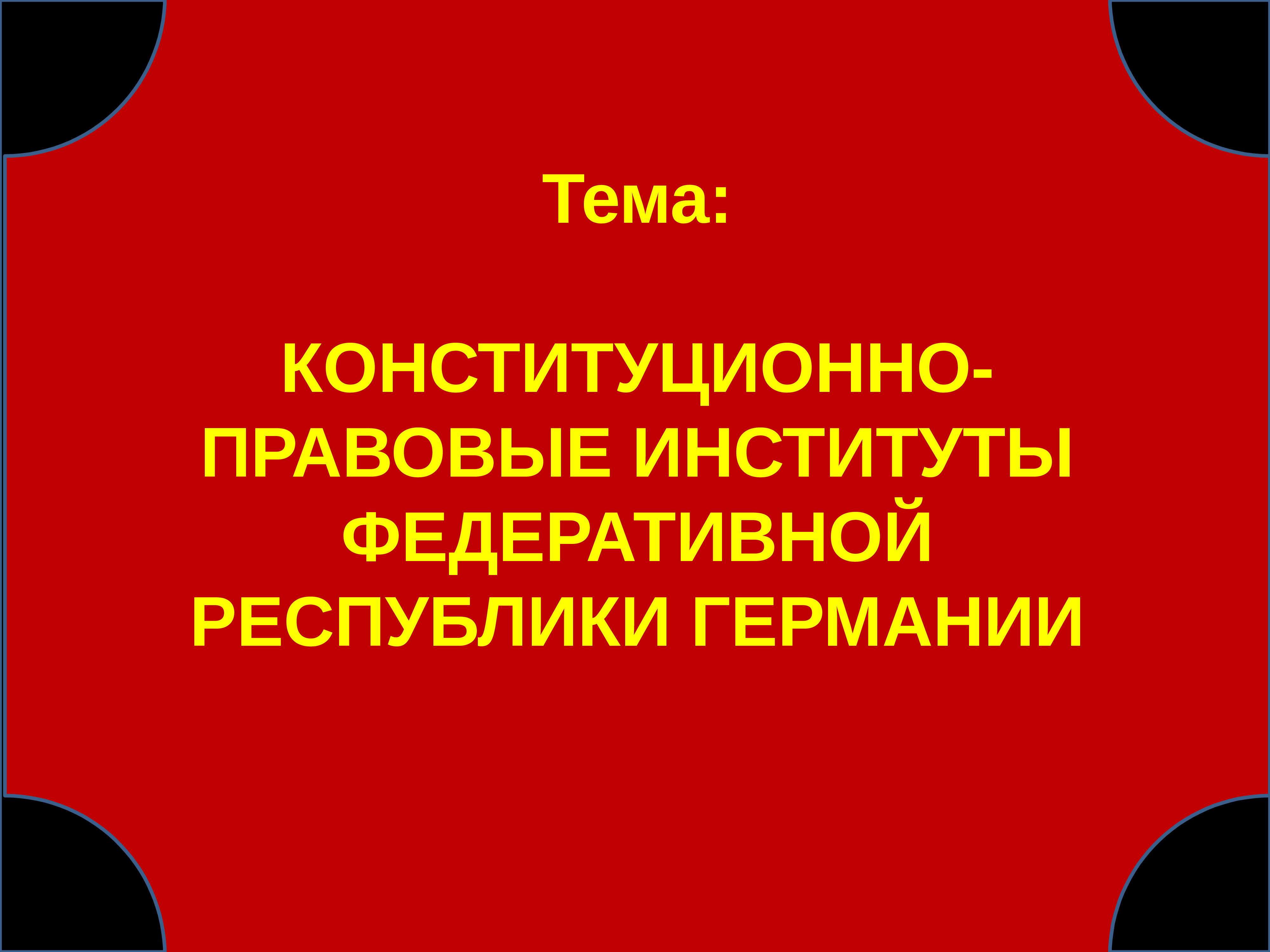 Конституционно правовые институты презентация