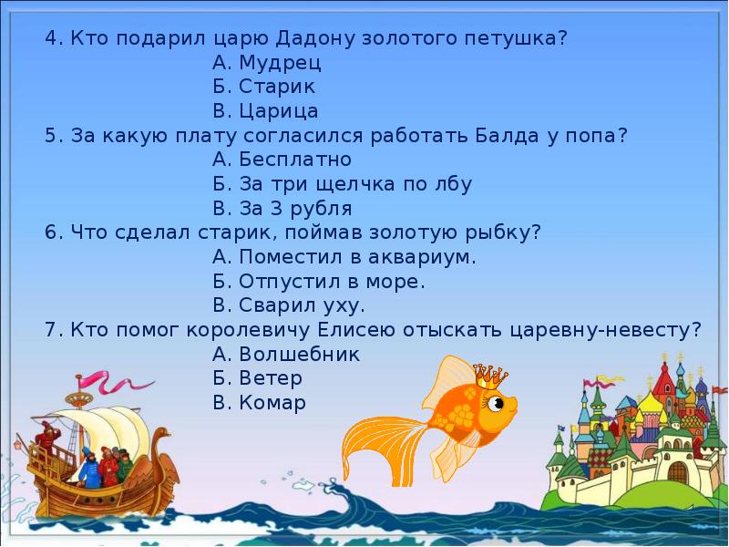 Презентация викторина по сказкам пушкина 2 класс школа россии с презентацией