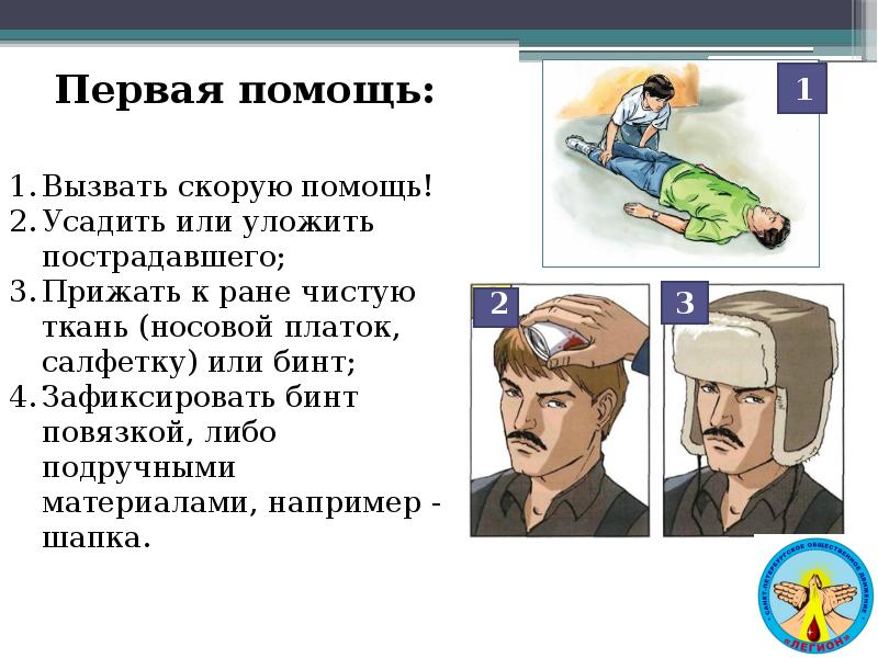 Признаки пострадавшего