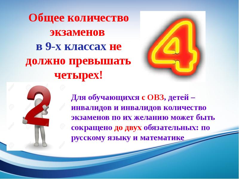 Экзамен для детей с овз 9. Экзамены числа. Ребенок инвалид сколько сдает экзаменов в 9 классе. Экзамены для детей с ОВЗ 9 класс. Сколько экзаменов сдают в 9 классе дети с инвалидностью.