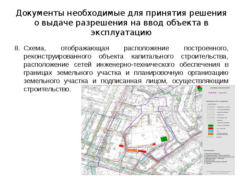 Документы необходимые для принятия решения о выдаче разрешения на ввод объекта