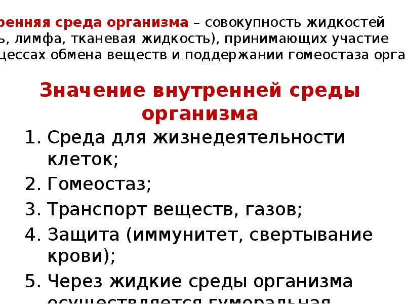 Среда жизнедеятельности организмом