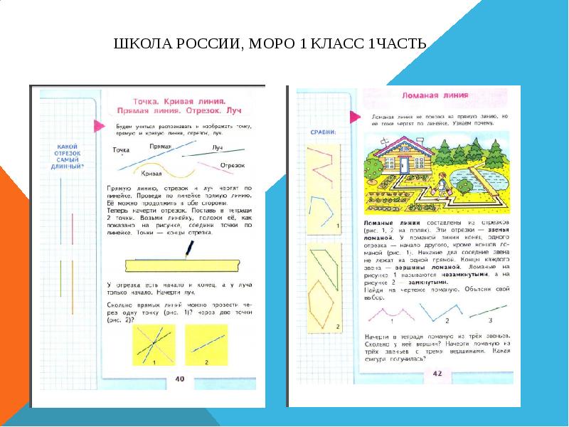 Презентация 1 класс математика моро 1 урок