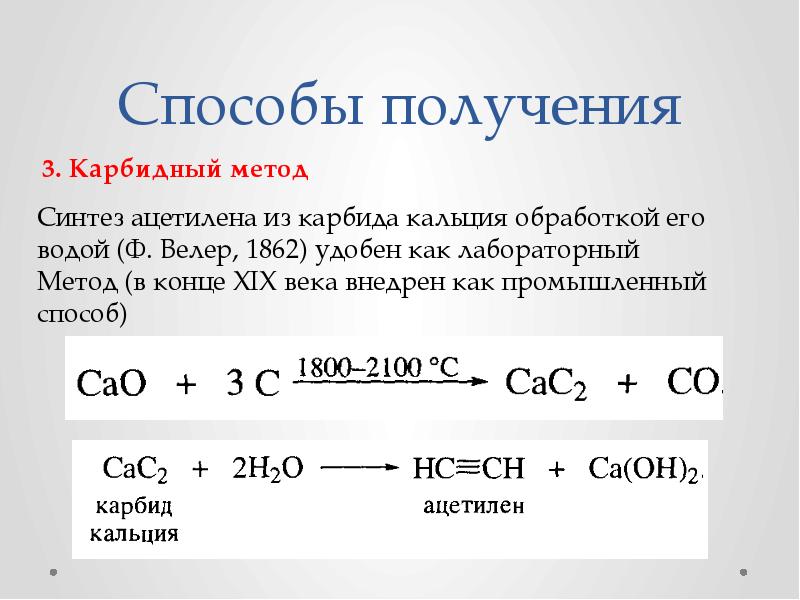 Составьте схему получения анилина из карбида кальция