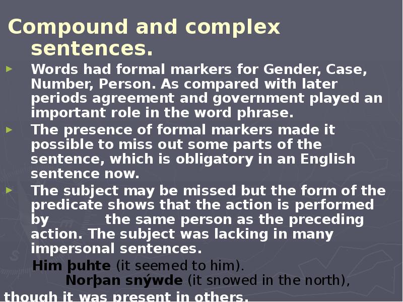 Compound and complex sentences.  Compound and complex sentences. Words had