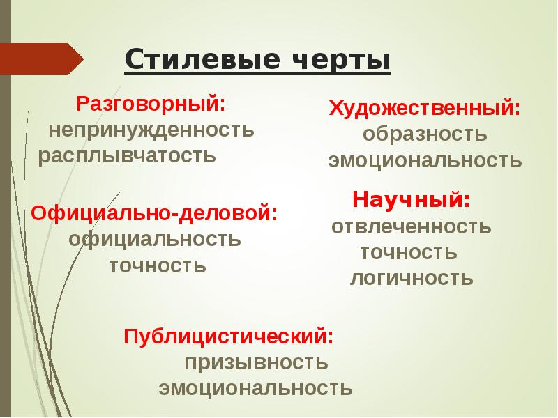 Стилевые черты