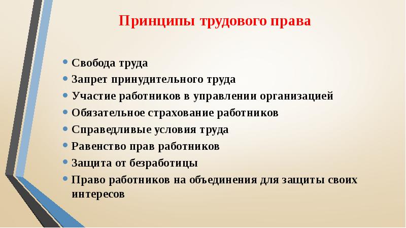 Право на труд в рф индивидуальный проект