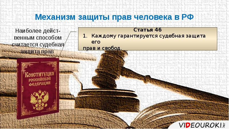 Главный элемент конституционного права на судебную защиту право каждого составьте план текста