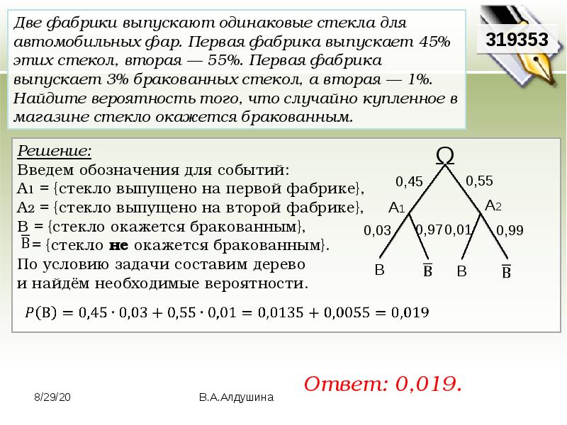 Первая фабрика выпускает 45 вторая 55. Две фабрики выпускают одинаковые стекла. Две фабрики выпускают одинаковые стекла для автомобильных фар первая. На двух фабриках выпускают одинаковые стекла для автомобильных фар. Две фабрики выпускают одинаковые стекла для автомобильных фар 45 55.