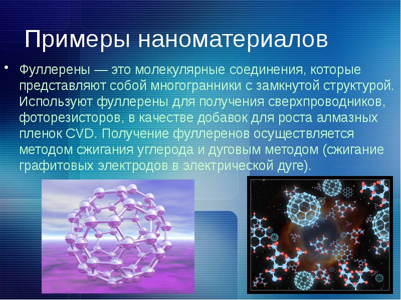 Фуллерены презентация по химии