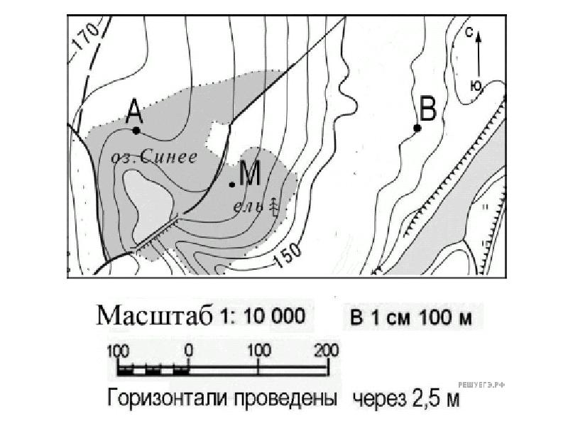 Масштаб горизонтали. Топографическая карта местности для определения азимута. План местности Азимут и масштаб. Определить Азимут по карте. Определение азимута по топографической карте.