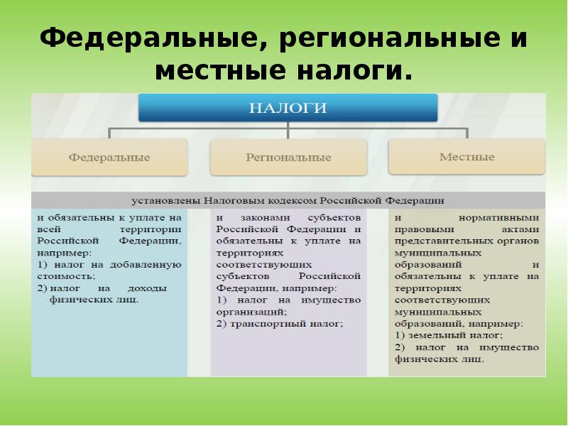 Региональные и местные налоги презентация