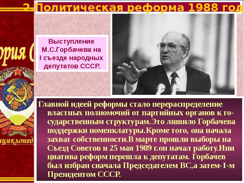 1 съезд народных депутатов ссср презентация