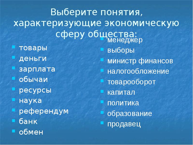 Выбор понятие