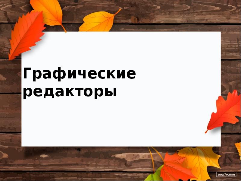 Графические редакторы