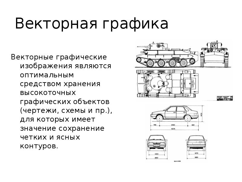 Векторная графика Векторные графические изображения являются оптимальным средством хранения высокоточных графических