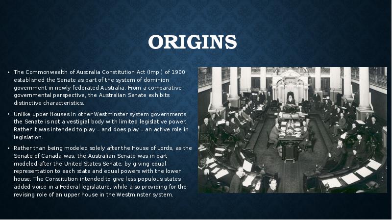 Origins&nbsp; The Commonwealth of Australia Constitution Act (Imp.) of 1900 established