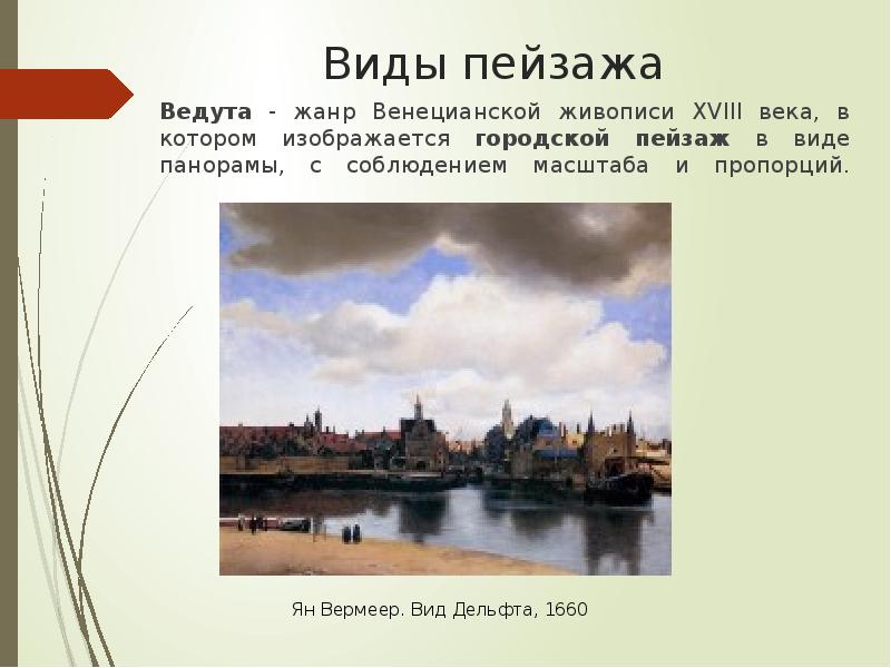 Где зародилось направление живописи ведута. Виды пейзажа в живописи. Виды пейзажа в литературе. Ведута Жанр. Ведута Жанр примеры.