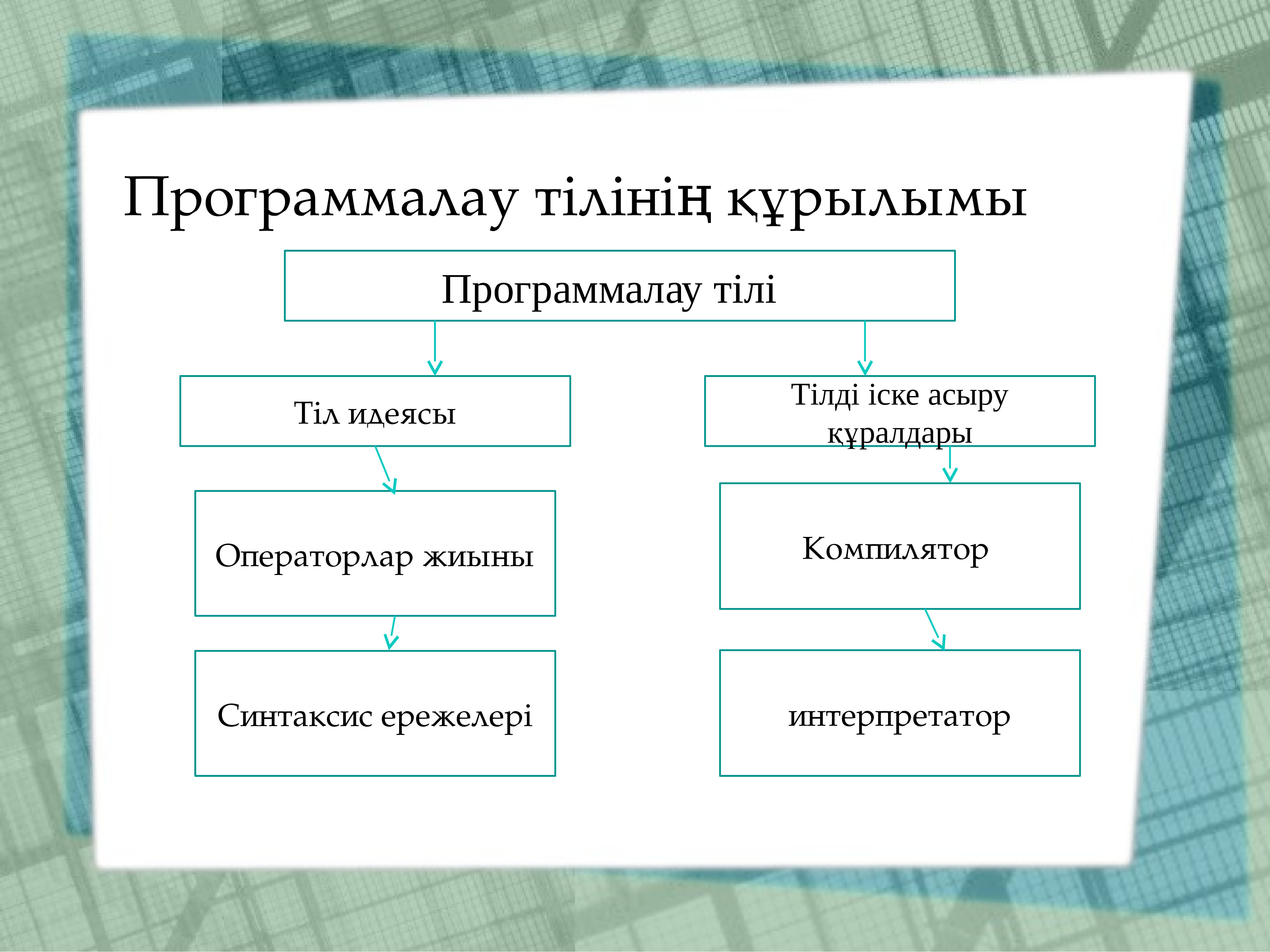 Программалау тілдері 7 сынып презентация