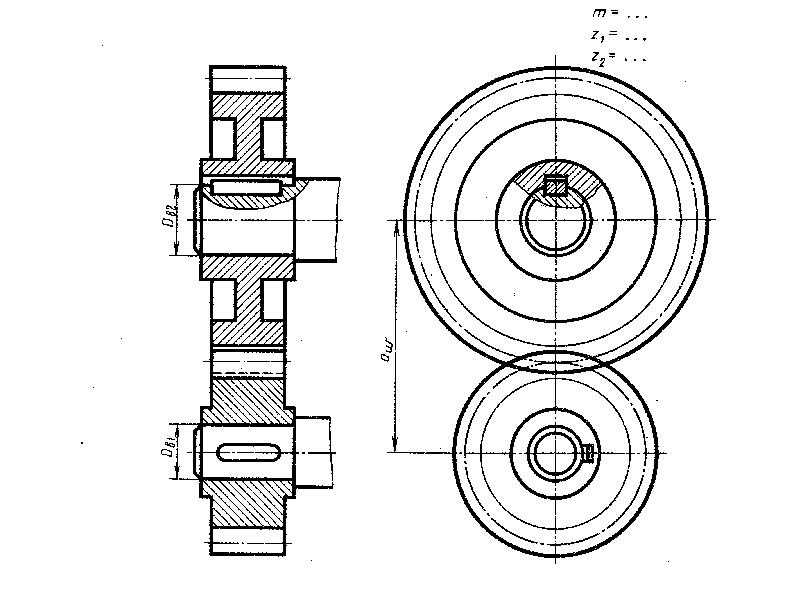 Зубчатые передачи инженерная графика чертеж