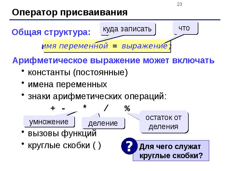 C язык программирования презентация