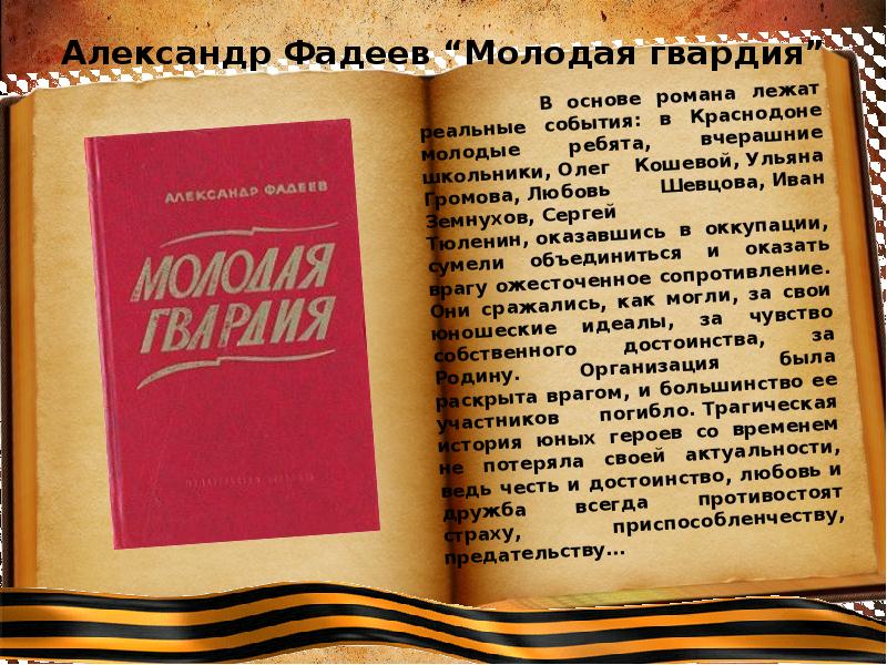 Презентация молодая гвардия фадеев