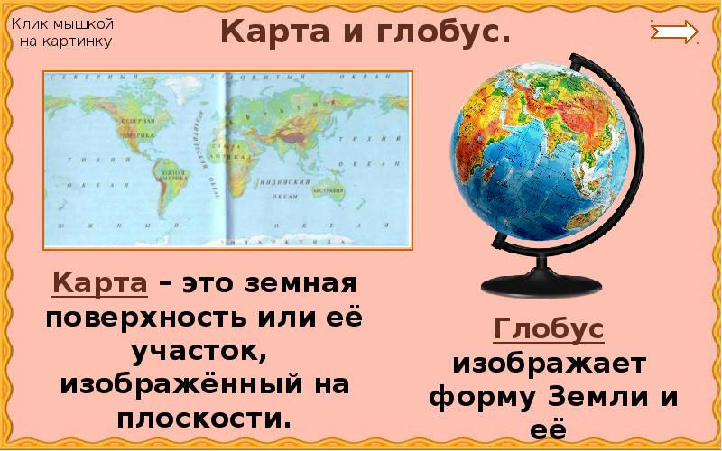 Что такое глобус что такое карта