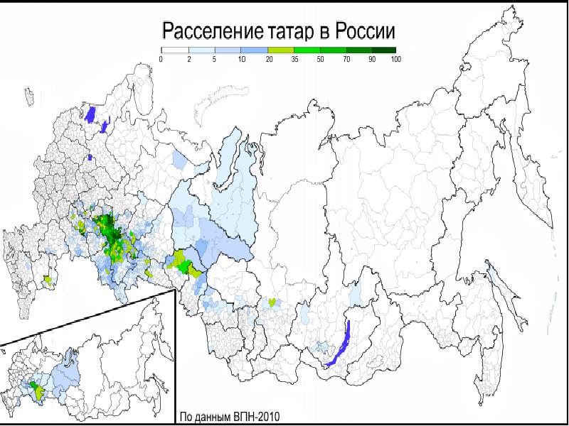 Карта расселения россии