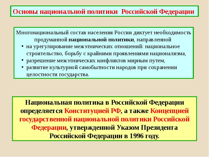 План основы национальной политики в рф план