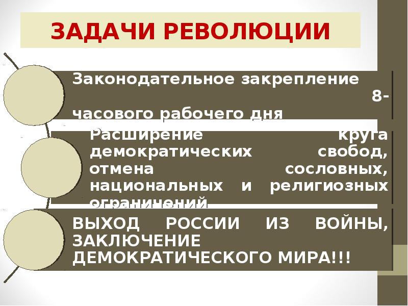 ЗАДАЧИ РЕВОЛЮЦИИ
