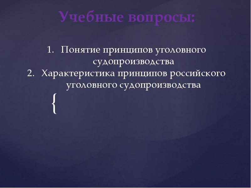 Принципы уголовного процесса презентация