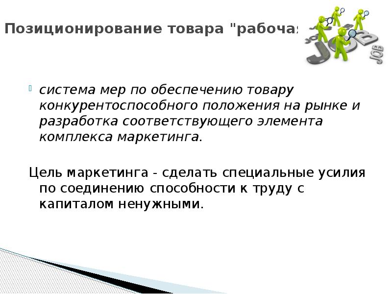 Положения товара на рынке. Позиционирование обеспечивает товару. Обеспечение товару конкурентного положения на рынке. Мера 