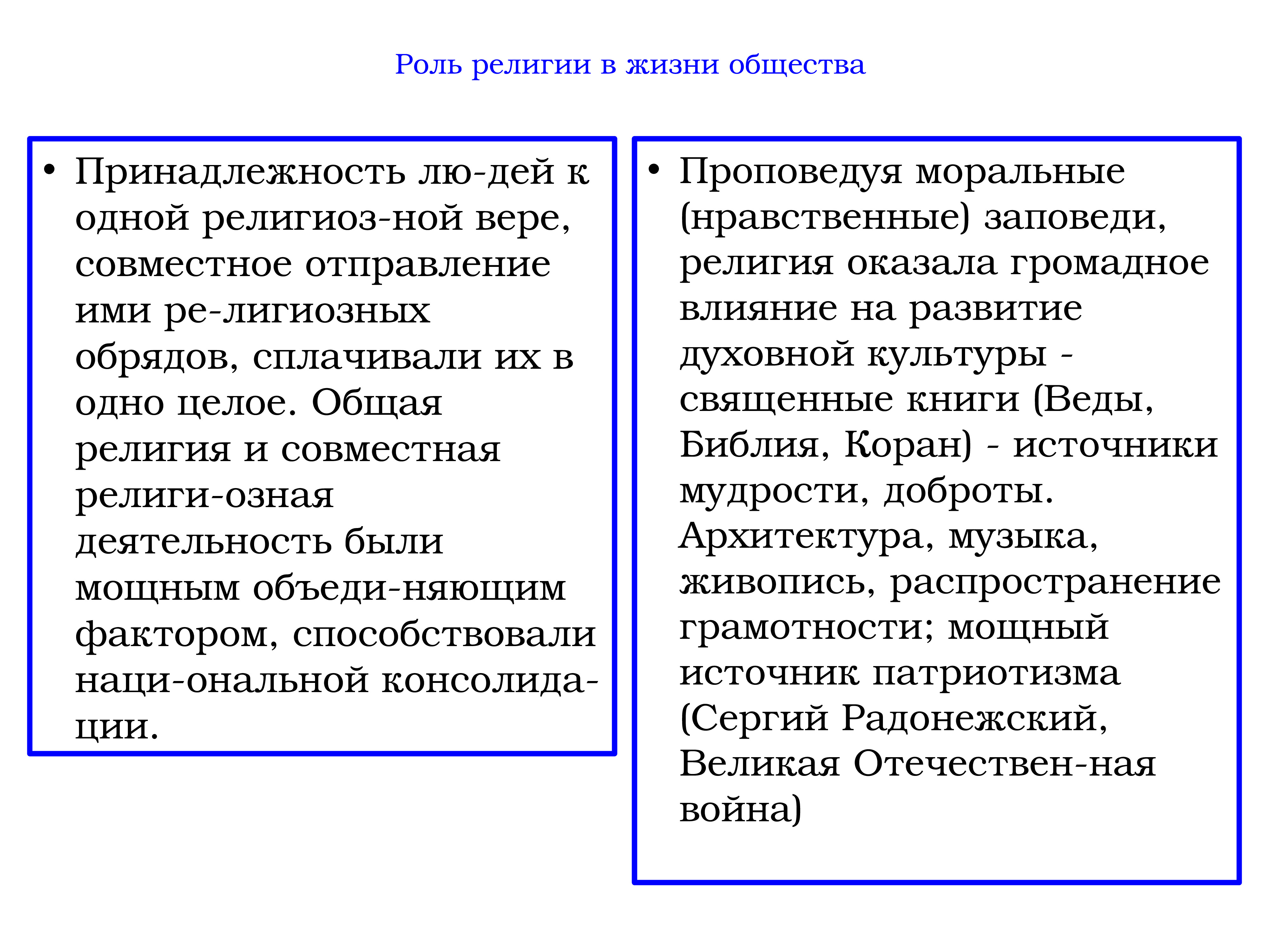 Роль религии в жизни человека и общества. Роль религии в духовной жизни общества. Роль религии в формировании нравственности. Объединяющая роль религии. Какова роль религии в развитии культуры.